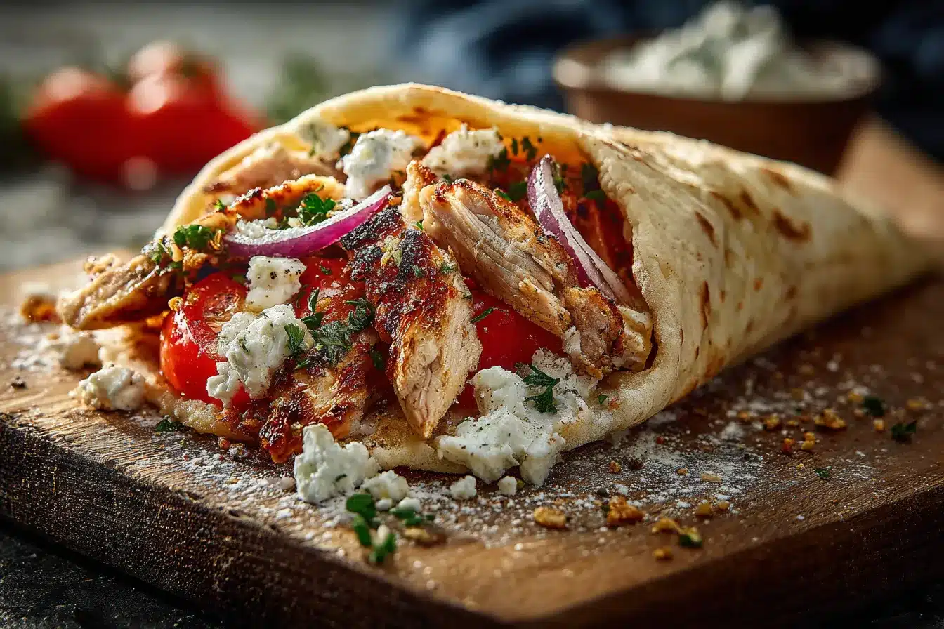 Delicious Mediterranean Chicken Gyros Taste the Wonder Today 1 Mediterranean Chicken Gyros upscaled 68b06286c55ec