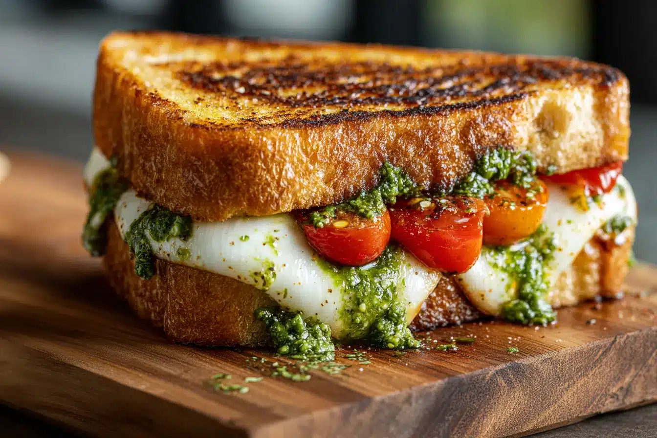 Irresistible Pesto Caprese Grilled Cheese A Flavor Explosion
