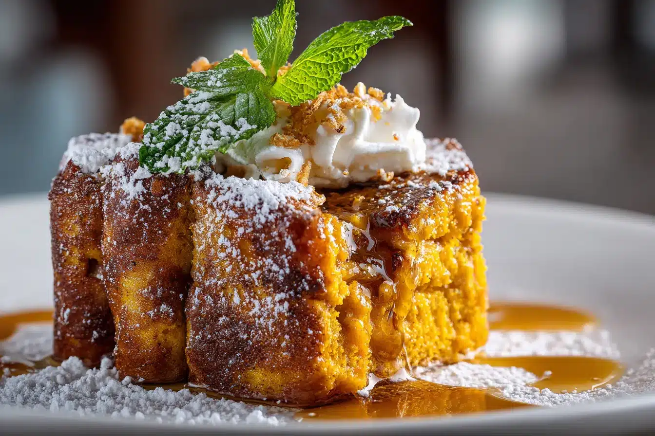 Delicious Pumpkin Pie Hawaiian Roll French Toast Recipe