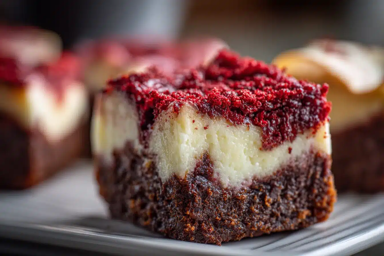 Indulgent Red Velvet Mini Cheesecake Brownies Delight You 3 Red Velvet Bottom Cheesecake upscaled 68aed93e451e2