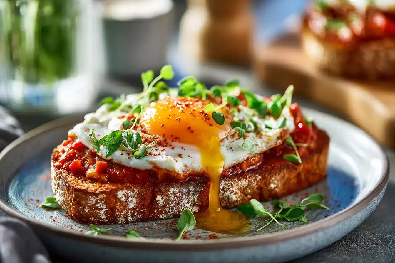 Delicious Shakshouka Toast Quick Flavorful Breakfast Recipe