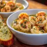 Shrimp Scampi Bowls with Garlic Bread