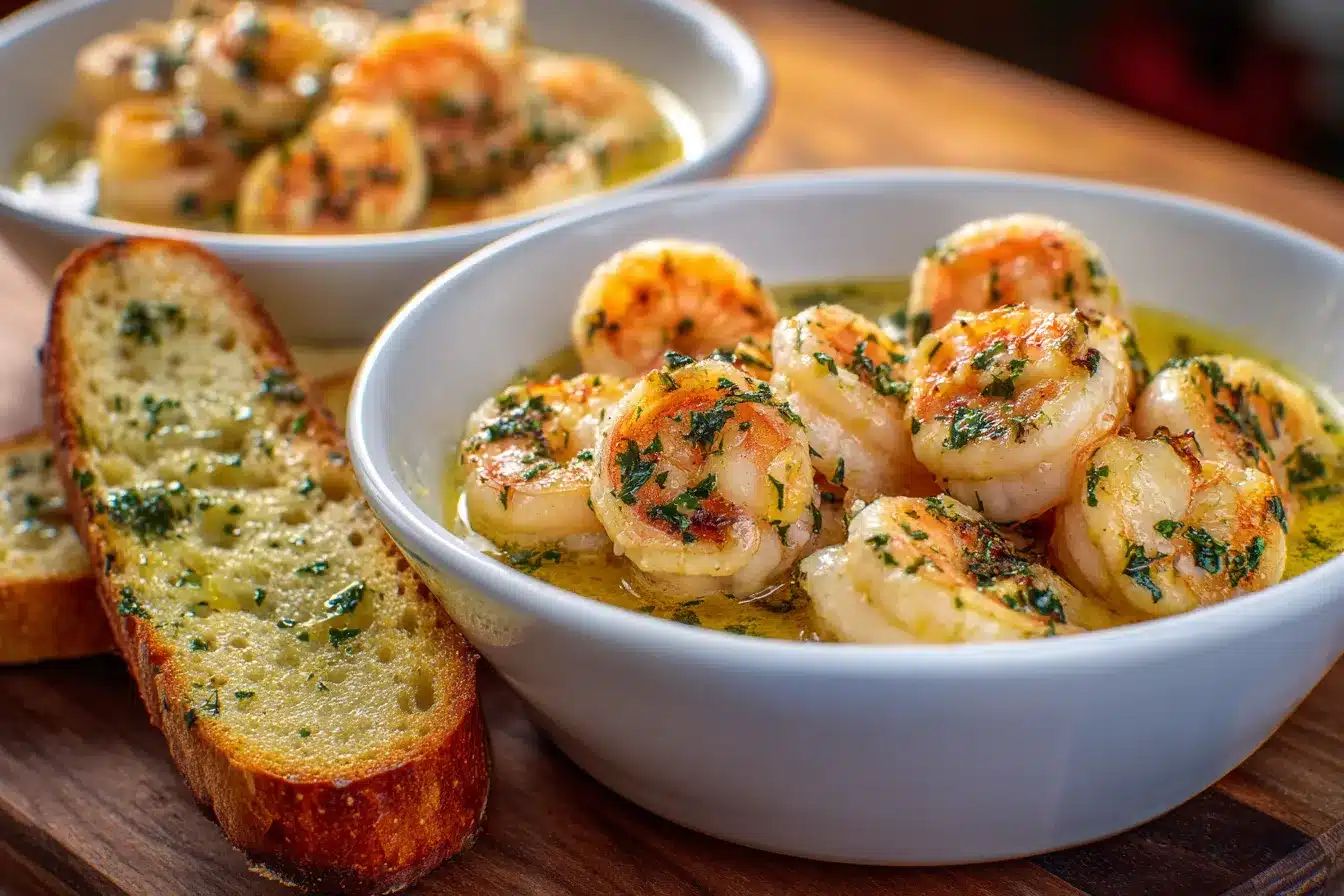 Bold Shrimp Scampi Bowls with Garlic Bread A Flavor Explosion