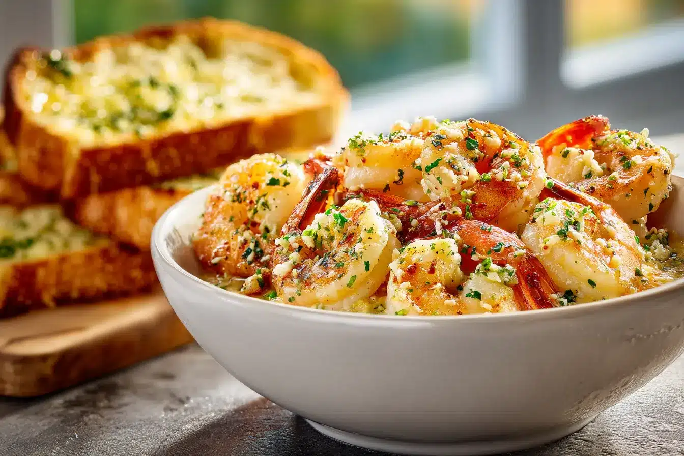 Delicious Shrimp Scampi Bowls with Garlic Bread Bliss 2 Shrimp Scampi Bowls with upscaled 68a8956ab6958