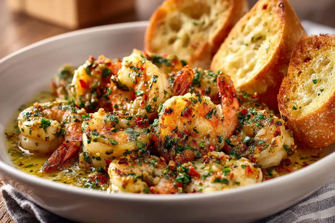 Delicious Shrimp Scampi Bowls with Garlic Bread Bliss