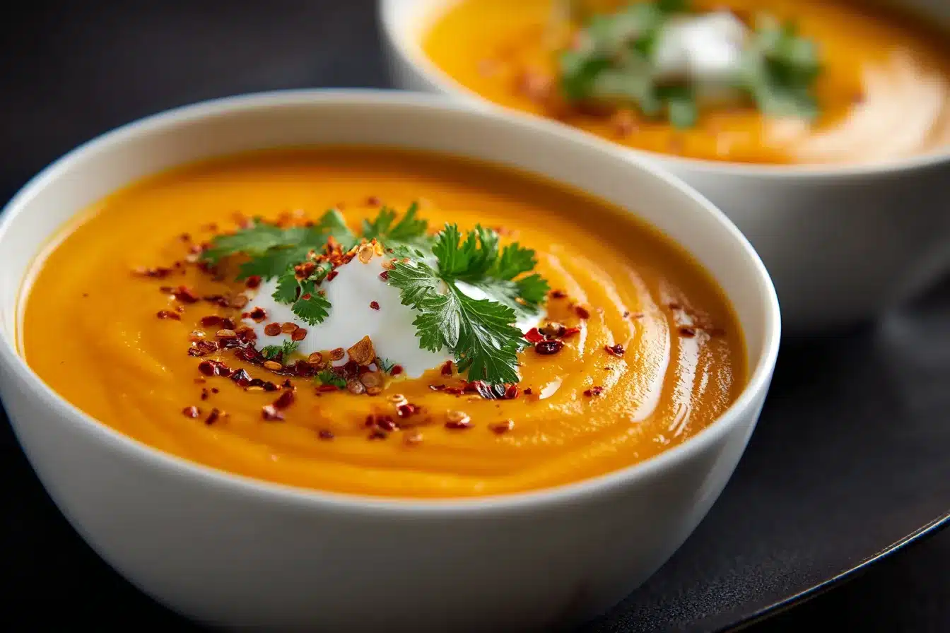 Spicy Butternut Squash Sweet Potato Soup Flavorful Delight 1 Spicy Butternut Squash Sweet upscaled 68af1f162a0d4