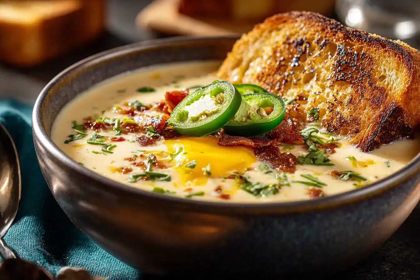 Irresistible Spicy Jalapeo Popper Soup Grilled Cheese Delight