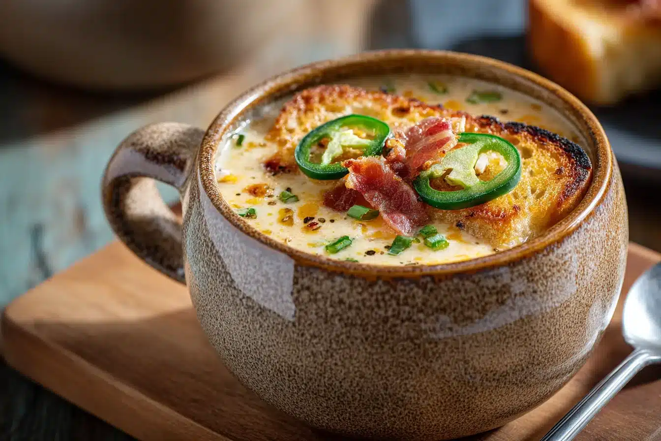 Irresistible Spicy Jalapeo Popper Soup Grilled Cheese Delight 1 Spicy Jalape o Popper Soup upscaled 68b1a63270997