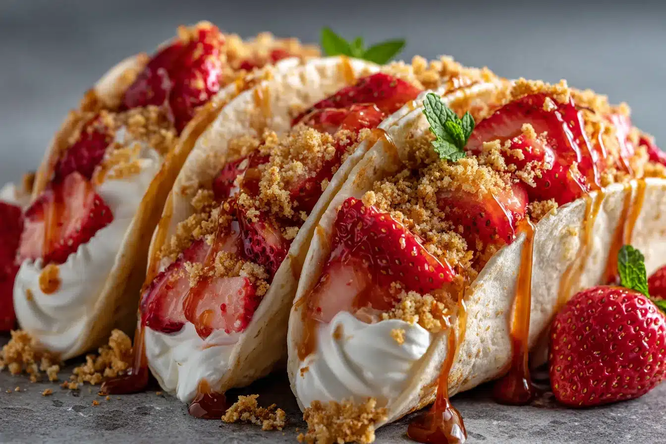 Irresistible Strawberry Crunch Cheesecake Tacos Delight 2 Strawberry Crunch Cheesecake Tacos upscaled 68b150e253d75