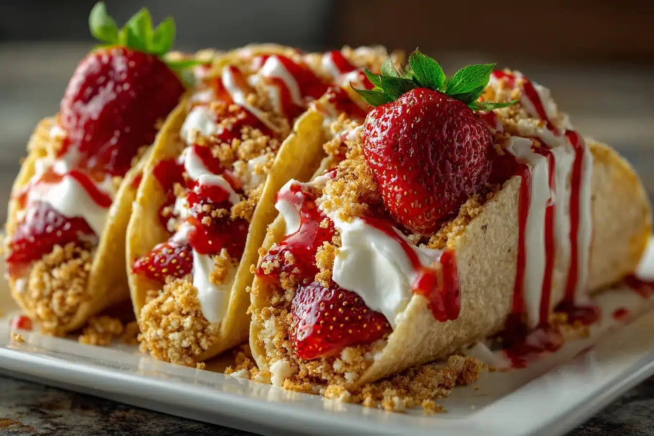 Irresistible Strawberry Crunch Cheesecake Tacos Delight 3 Strawberry Crunch Cheesecake Tacos upscaled 68b15249edf98