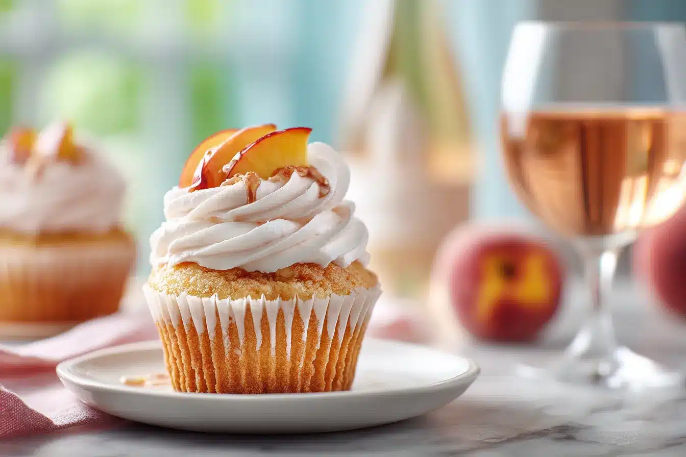 Delicious Sweet Peach Bellini Cupcakes Irresistible Treat