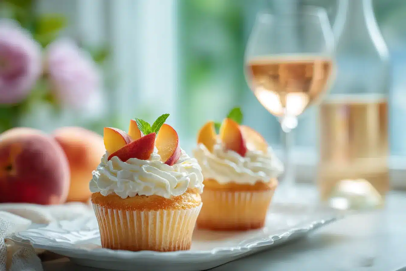 Delicious Sweet Peach Bellini Cupcakes Irresistible Treat 3 Sweet Peach Bellini Cupcakes upscaled 68b1b44295beb