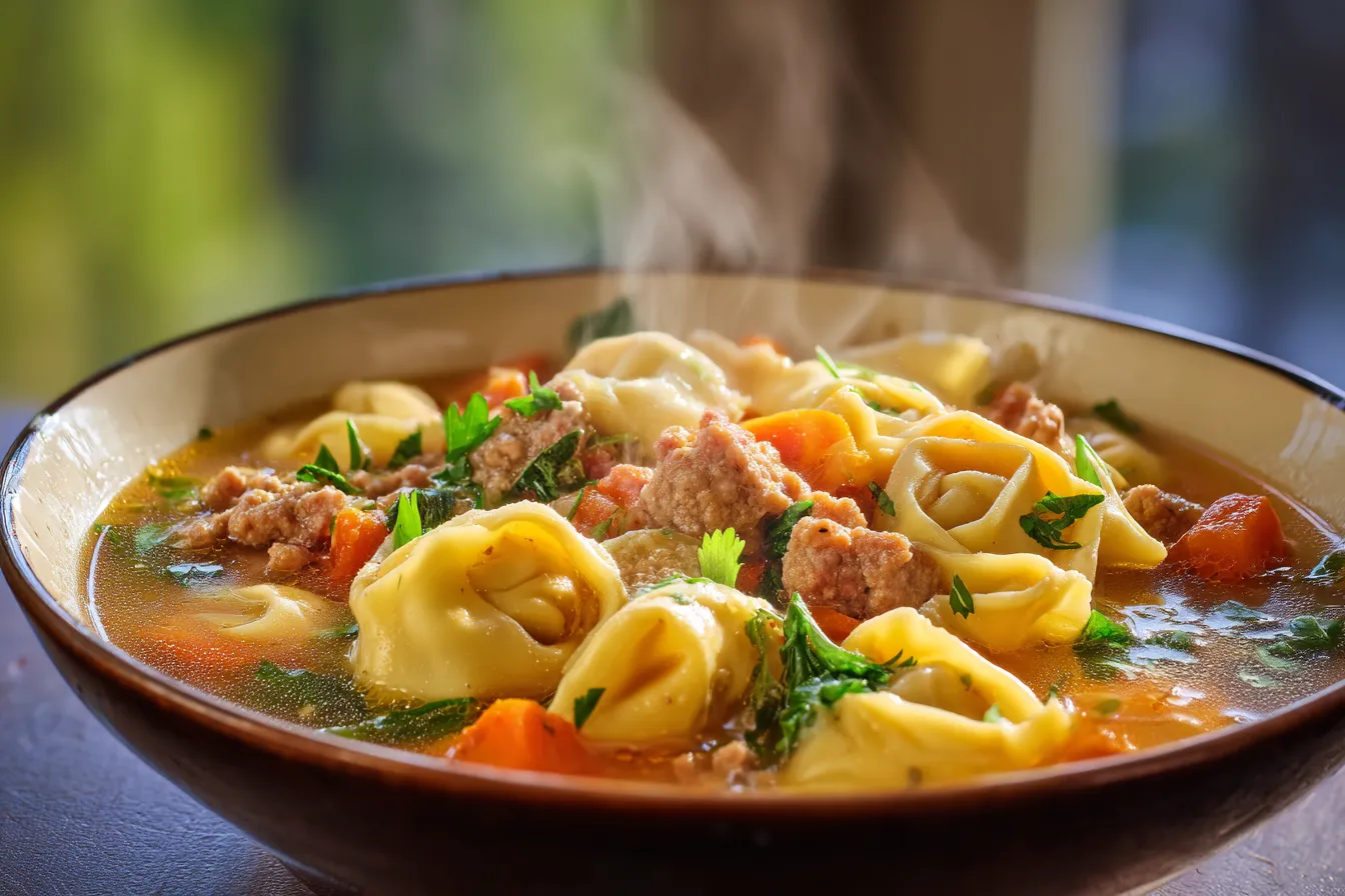 Hearty Autumn Tortellini Soup with Savory Sausage Delight 2 Autumn Tortellini Soup With upscaled 68ce1a93370d4
