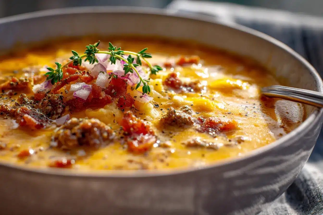 Irresistible Bacon Cheeseburger Soup Recipe Youll Love 4 Bacon Cheeseburger Soup upscaled 68b902921db2a