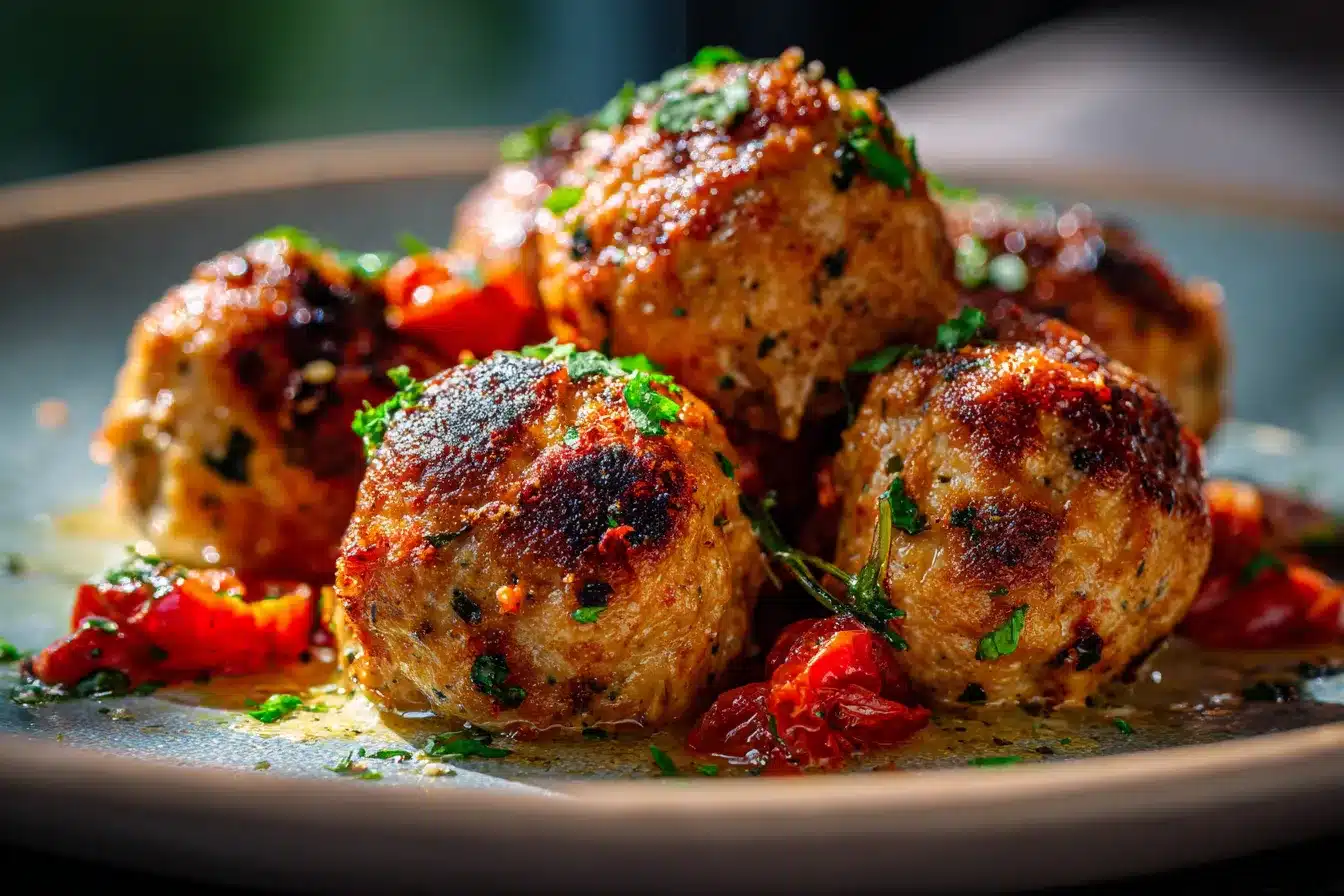 Savory Baked Chicken Ricotta Meatballs Easy Delicious Recipe 1 Baked Chicken Ricotta Meatballs upscaled 68bfa7ab896b6