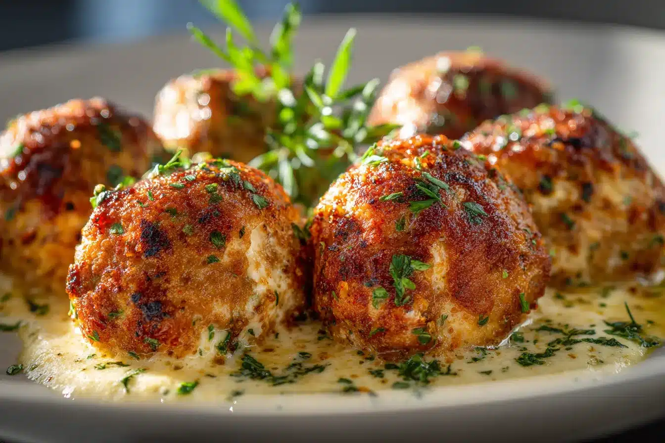 Savory Baked Chicken Ricotta Meatballs Easy Delicious Recipe 2 Baked Chicken Ricotta Meatballs upscaled 68bfa89b67d07