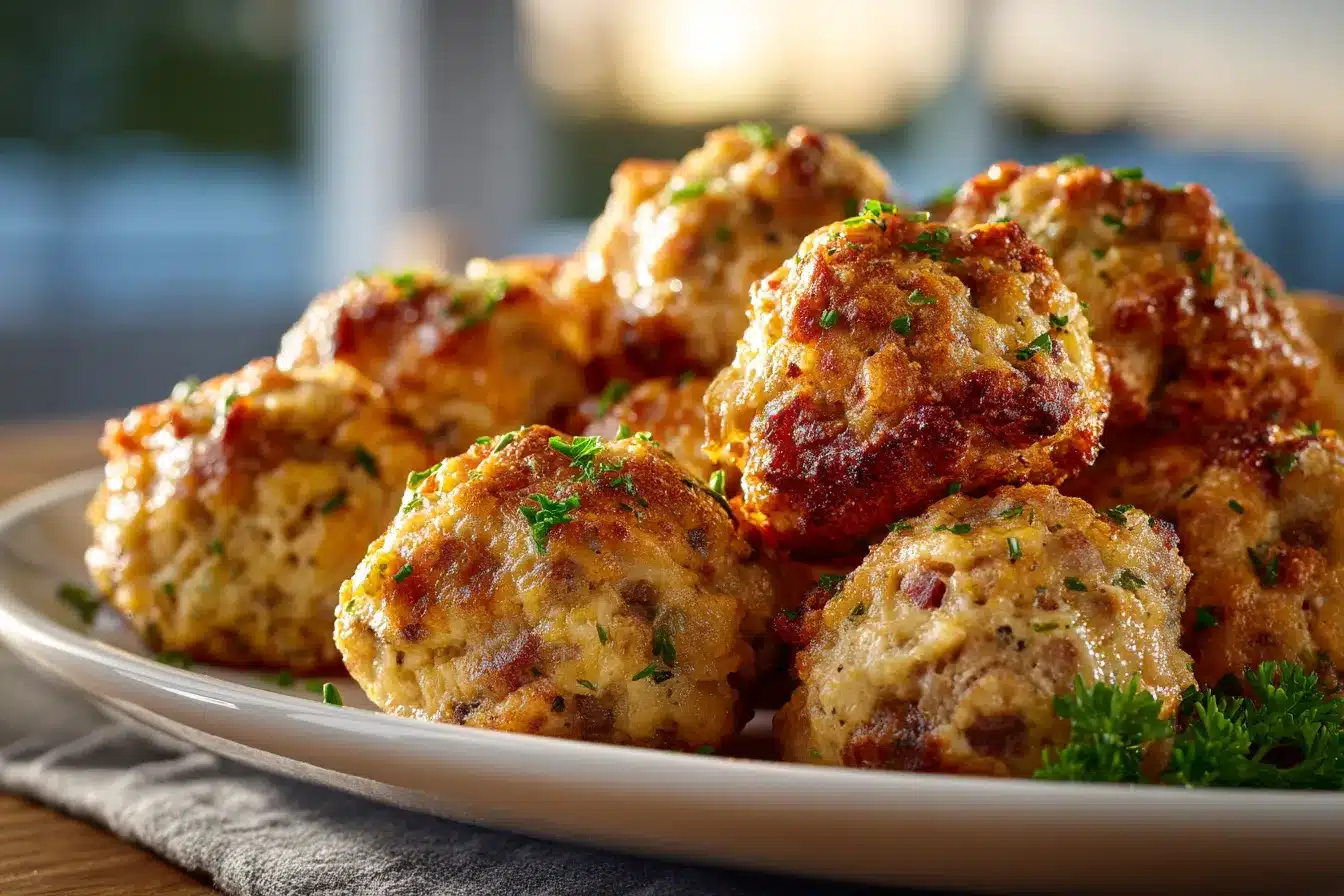 Delicious Bisquick Sausage Balls Easy Tasty Appetizer Recipe 2 Bisquick Sausage Balls upscaled 68d11a26f373d