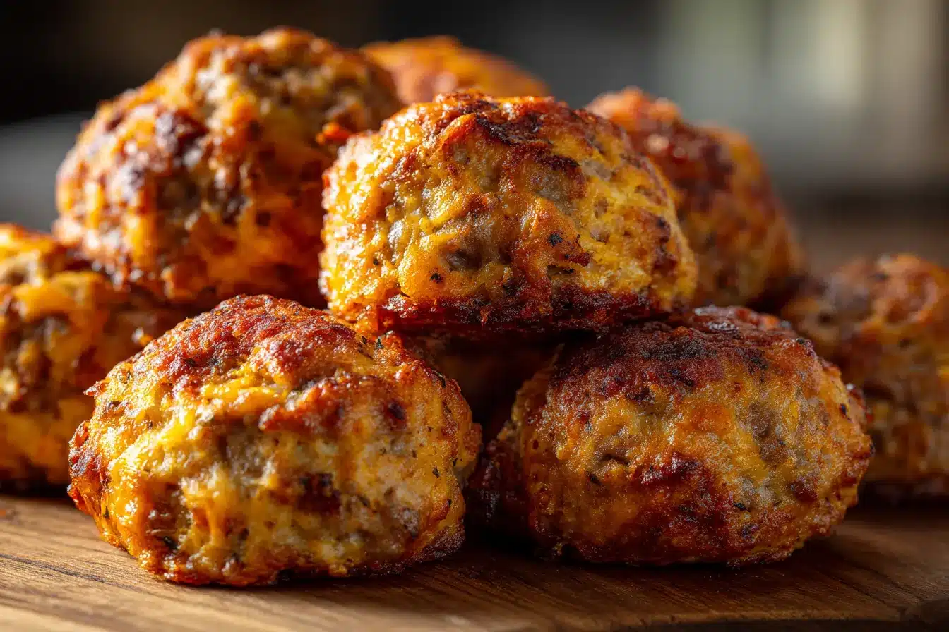 Delicious Bisquick Sausage Balls Easy Tasty Appetizer Recipe 3 Bisquick Sausage Balls upscaled 68d11b1775aa7