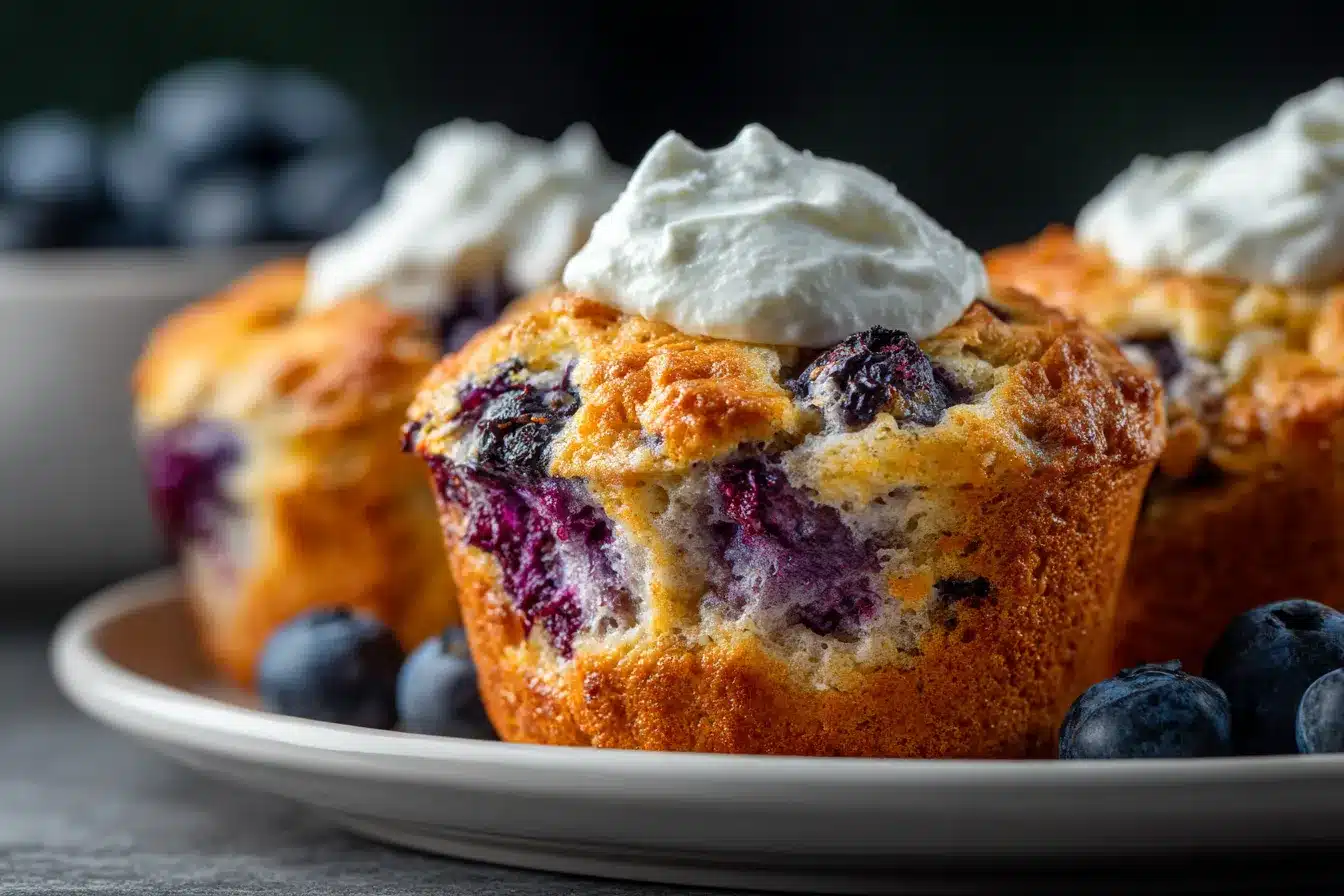Delicious Blueberry Cottage Cheese Muffins Healthy Easy 1 Blueberry Cottage Cheese Muffins upscaled 68c2f36b518db