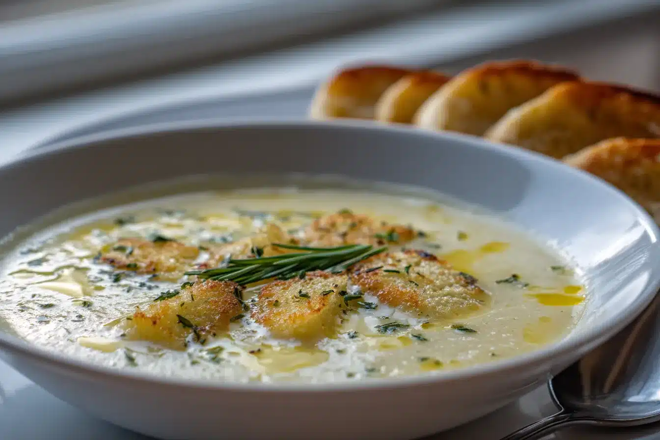 Delicious Cheddar Garlic Herb Potato Soup Recipe to Savor