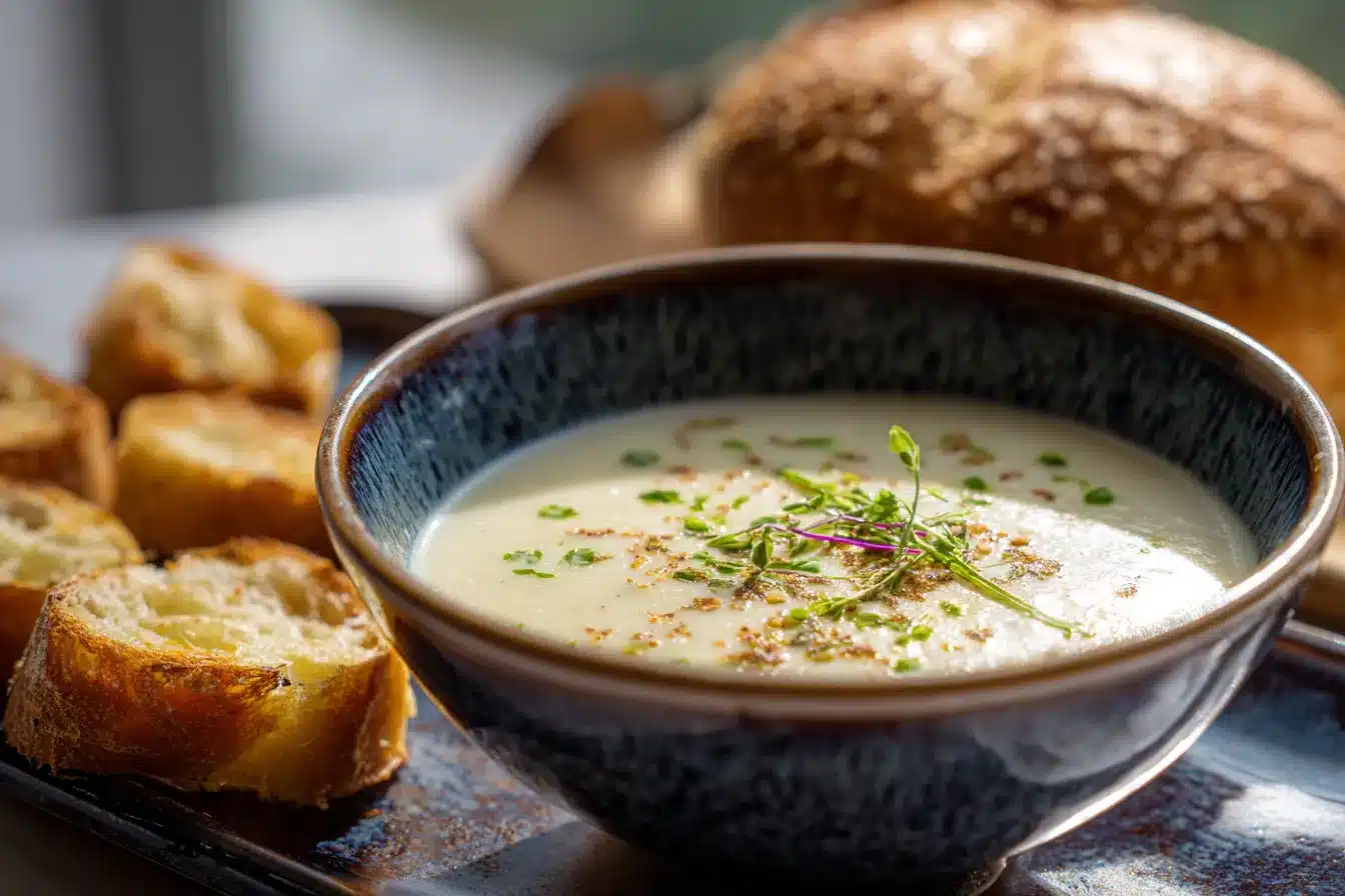 Delicious Cheddar Garlic Herb Potato Soup Recipe to Savor 2 Cheddar Garlic Herb Potato upscaled 68b4f1f241396