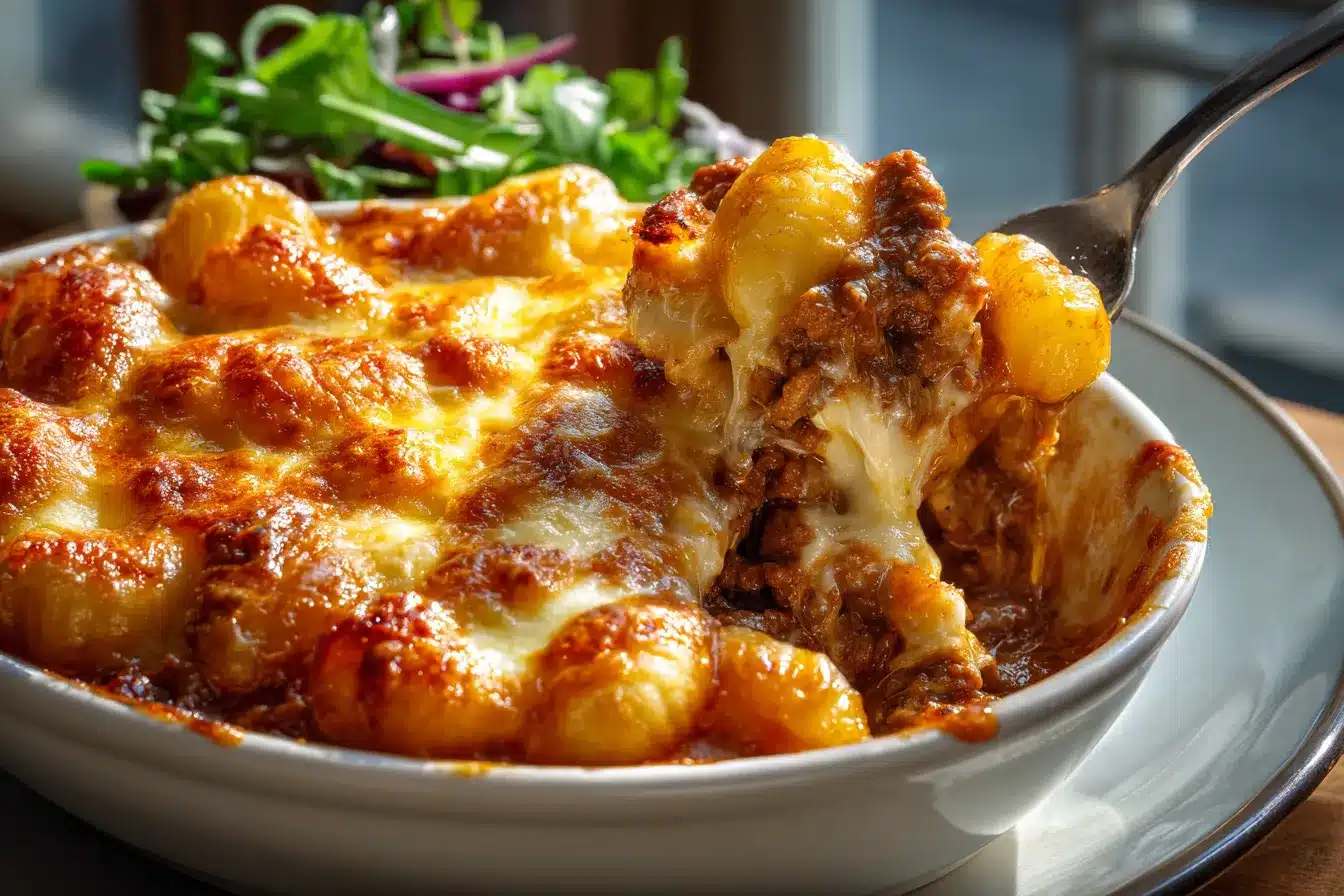 Irresistible Cheesy Bolognese Gnocchi Bake Recipe to Savor 1 Cheesy Bolognese Gnocchi Bake upscaled 68bd75de74fd2