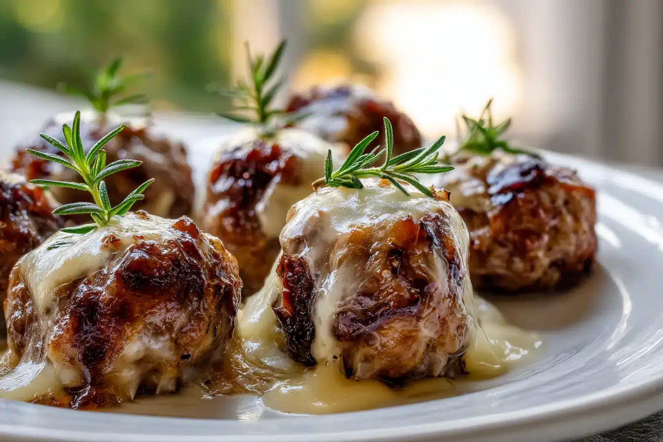 Savory Cheesy French Onion Meatballs Irresistible Flavor Boost 1 Cheesy French Onion Meatballs upscaled 68b8595a968ec