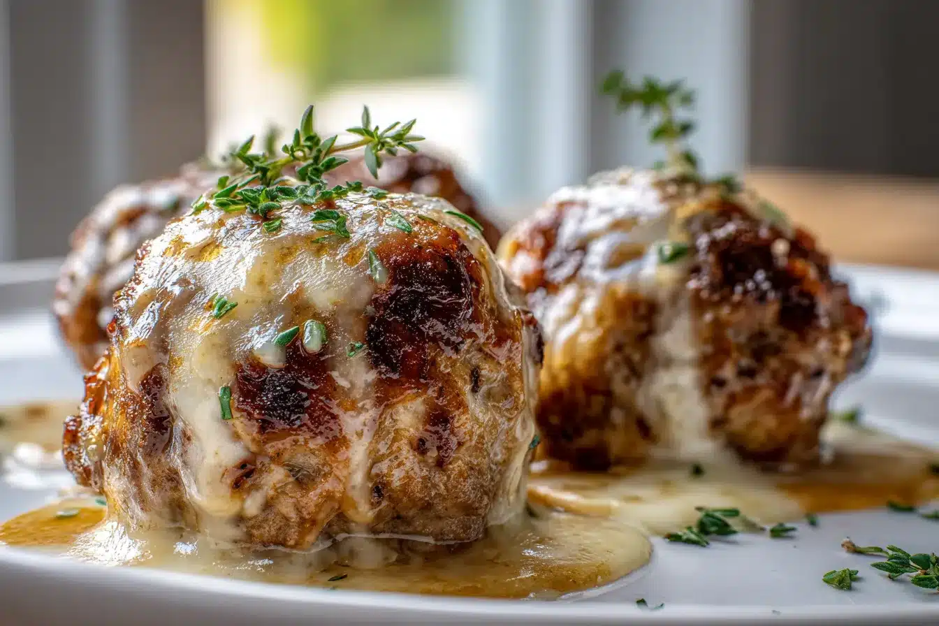 Savory Cheesy French Onion Meatballs Irresistible Flavor Boost 2 Cheesy French Onion Meatballs upscaled 68b859d25220a