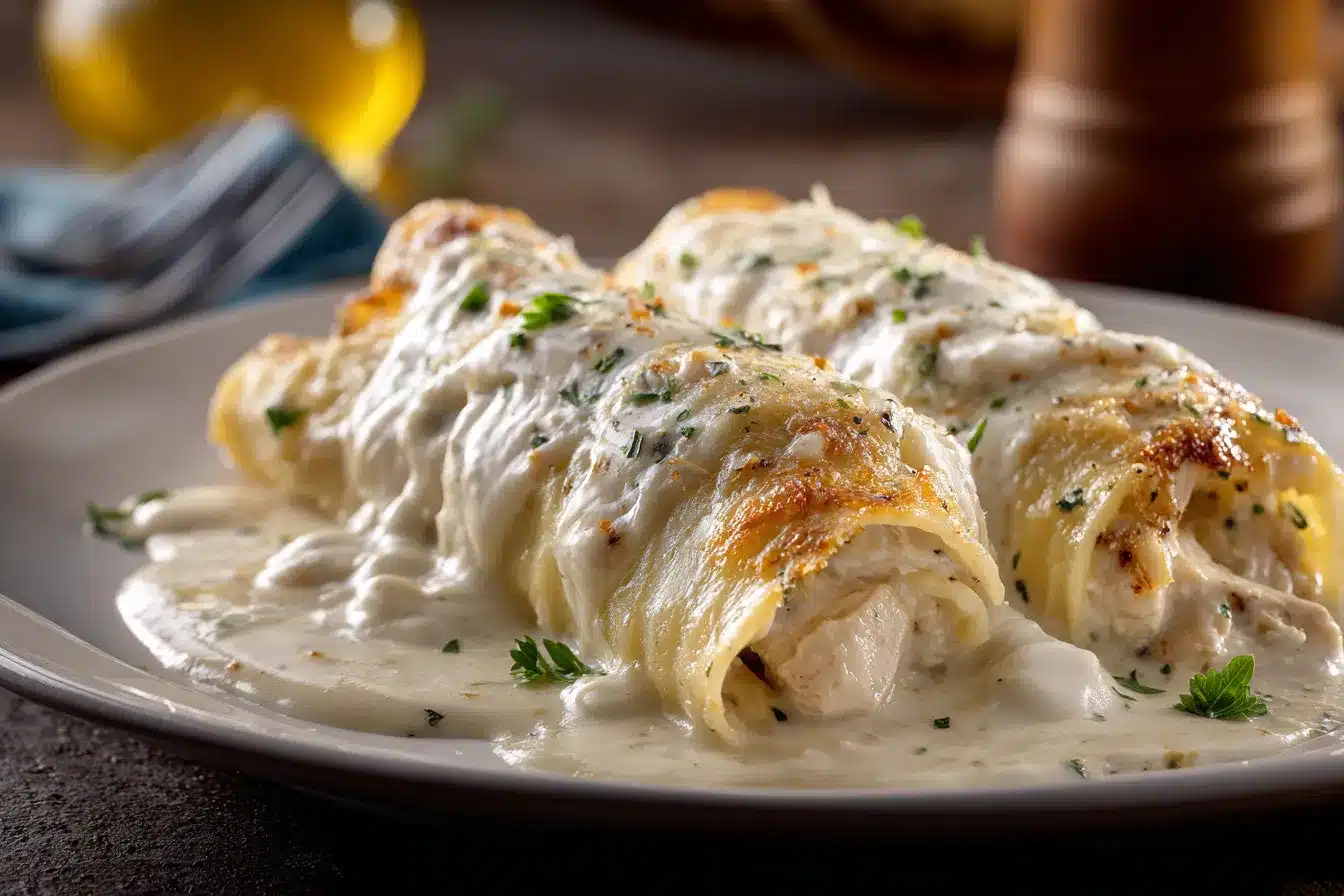 Irresistible Chicken Manicotti Alfredo A Creamy Delight 2 Chicken Manicotti Alfredo upscaled 68bf8b8b7e389