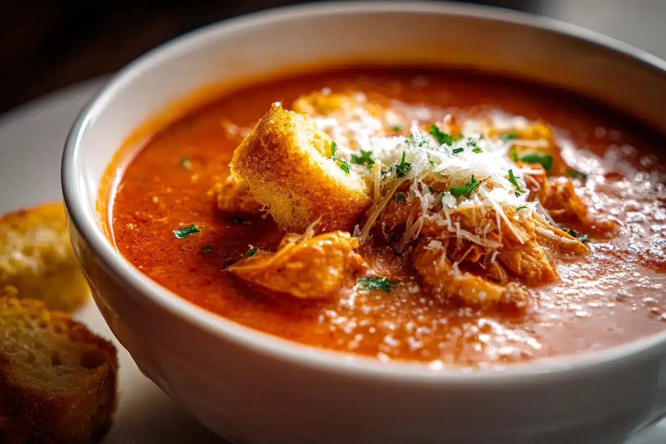 Irresistible Chicken Parmesan Soup Comfort in Every Bowl 2 Chicken Parmesan Soup upscaled 68d022e4a42c9