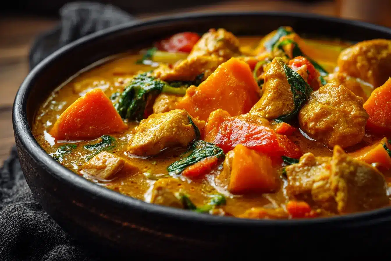 Savory Chicken Sweet Potato Curry Quick Healthy Recipe 2 Chicken Sweet Potato Curry upscaled 68d9b096a93dd