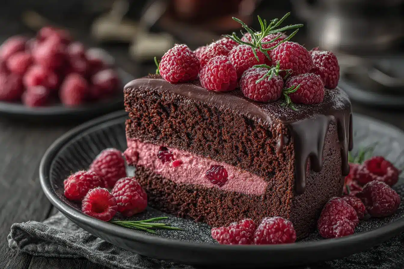 Decadent Chocolate Raspberry Cake A Rich Delicious Delight 2 Chocolate Raspberry Cake upscaled 68ce35ffb98c4