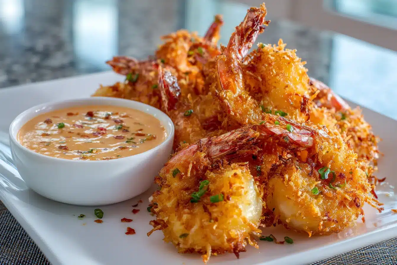 Delicious Coconut Shrimp with Bold Sweet Chili Mayo Recipe 3 Coconut Shrimp with Sweet upscaled 68ce282bb7f14