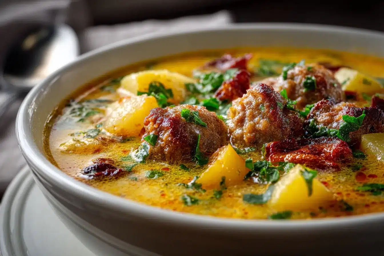 Hearty Cozy Italian Sausage Potato Soup for Comfort Food 4 Cozy Italian Sausage and upscaled 68b723824ee7a