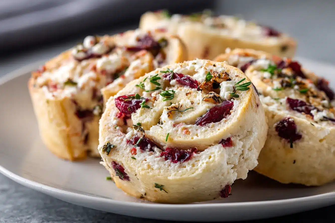 Delicious Cranberry Cream Cheese Pinwheels with Feta Herbs 4 Cranberry Cream Cheese Pinwheels upscaled 68d04c2379854