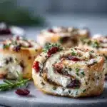Delicious Cranberry Cream Cheese Pinwheels with Feta Herbs 5 Cranberry Cream Cheese Pinwheels with Feta & Herbs