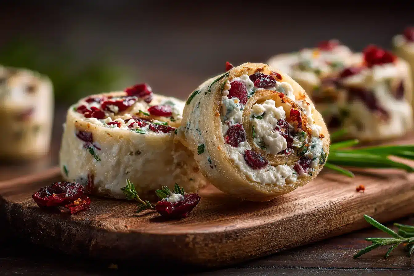 Delicious Cranberry Cream Cheese Pinwheels with Feta Herbs 1 Cranberry Cream Cheese Pinwheels upscaled 68d04d8b7cee4