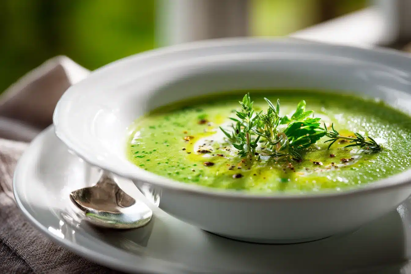 Delicious Cream of Spring Veggie Soup Fresh Nourishing