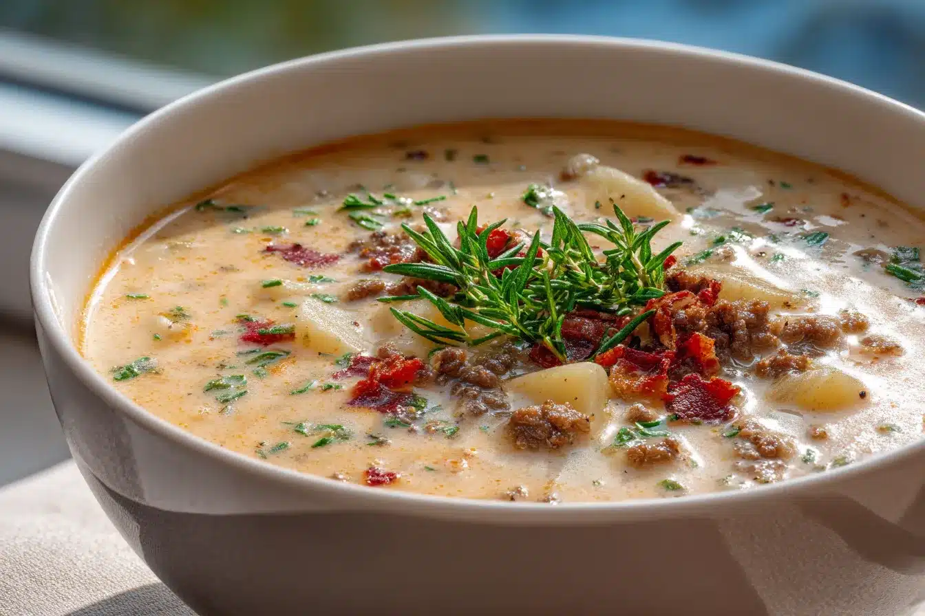 Creamy Potato Hamburger Soup Hearty Comfort in a Bowl 1 Creamy Potato Hamburger upscaled 68b51b323a9c2