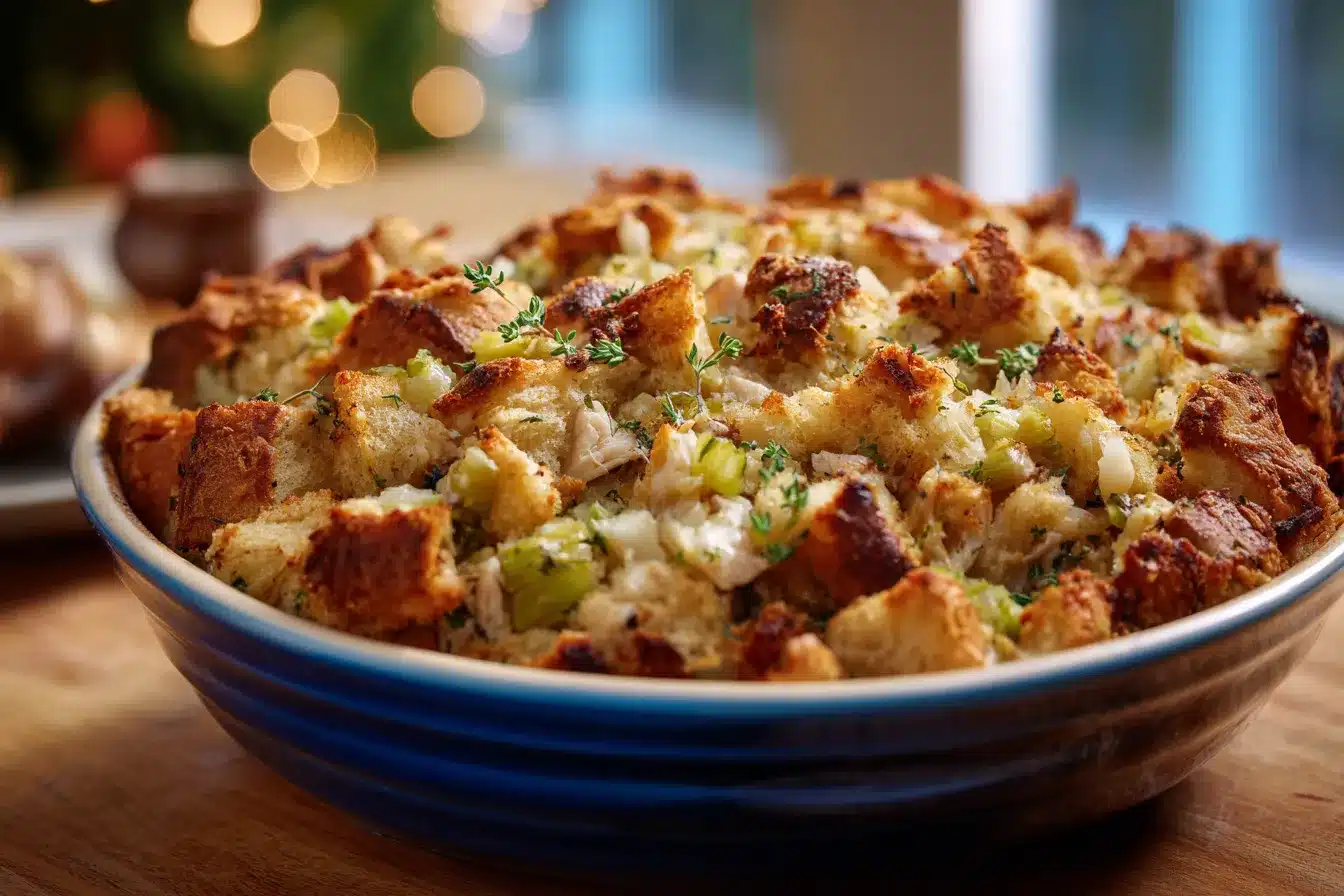Delicious Easy Rotisserie Chicken Stuffing Casserole Recipe