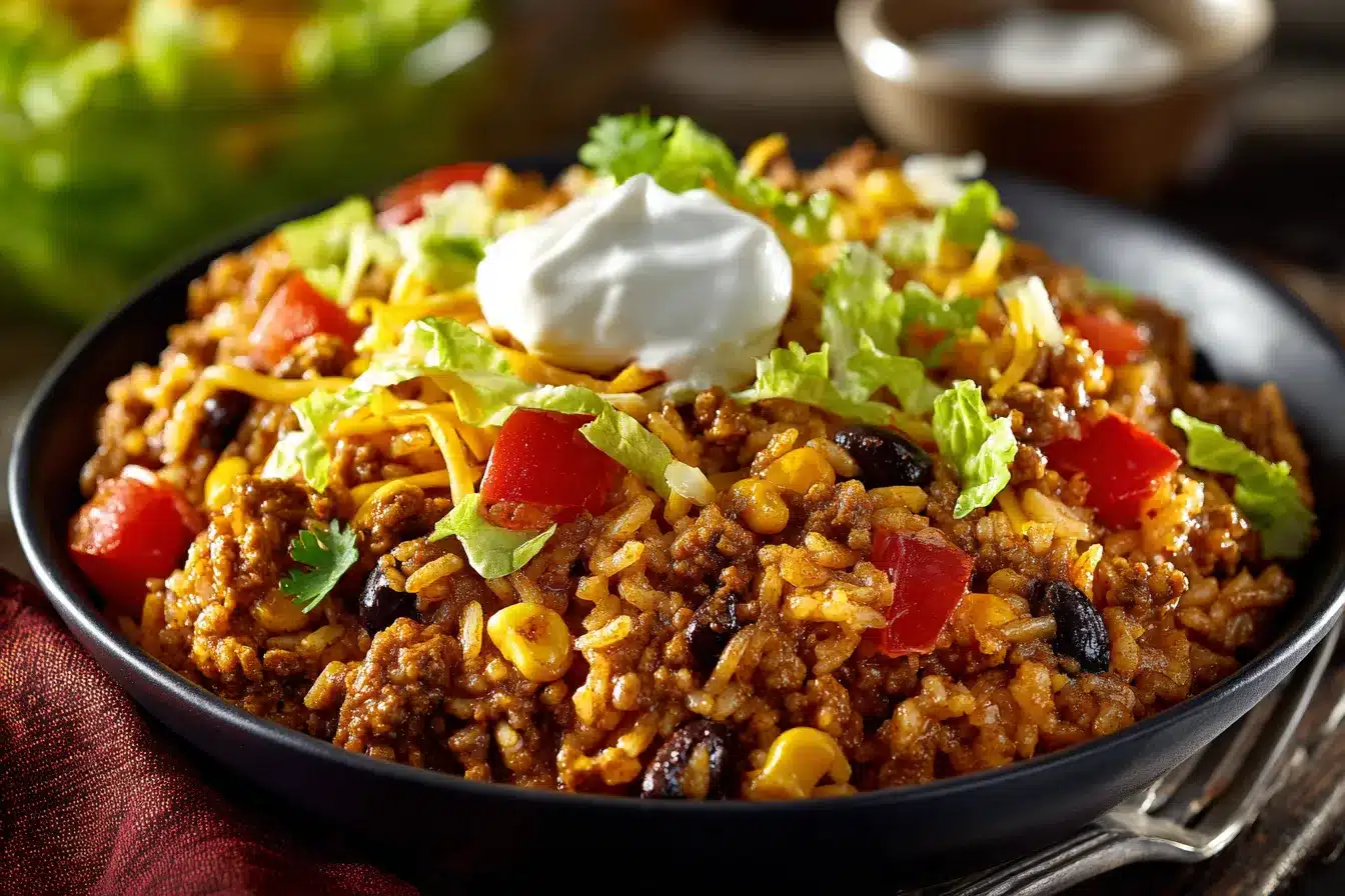 Delicious Easy Taco Rice Bowl Quick FlavorPacked Dinner 1 Easy Taco Rice Bowl upscaled 68d5929b9953e