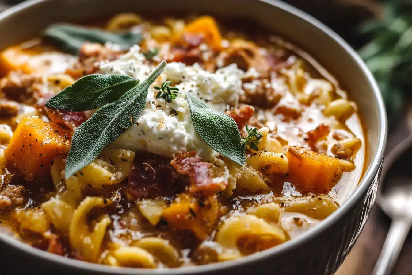 Savory Fall Harvest Lasagna Soup with Pumpkin Sage Delight 3 Fall Harvest Lasagna Soup upscaled 68d65bef74bbf