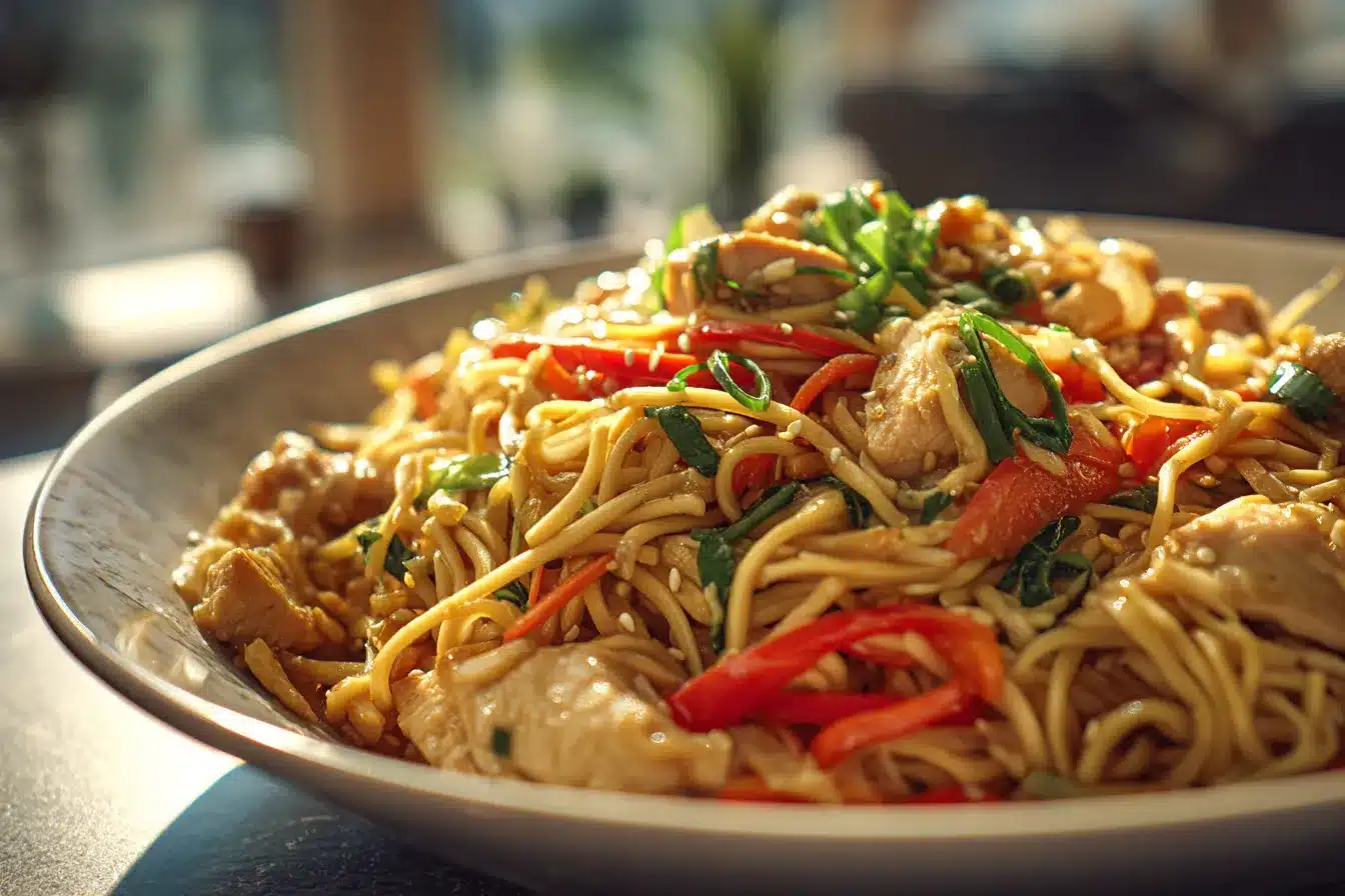 Flavorful Garlic Chicken Lo Mein with Crunchy Veggies Recipe 2 Garlic Chicken Lo Mein upscaled 68d9dac82f1a3