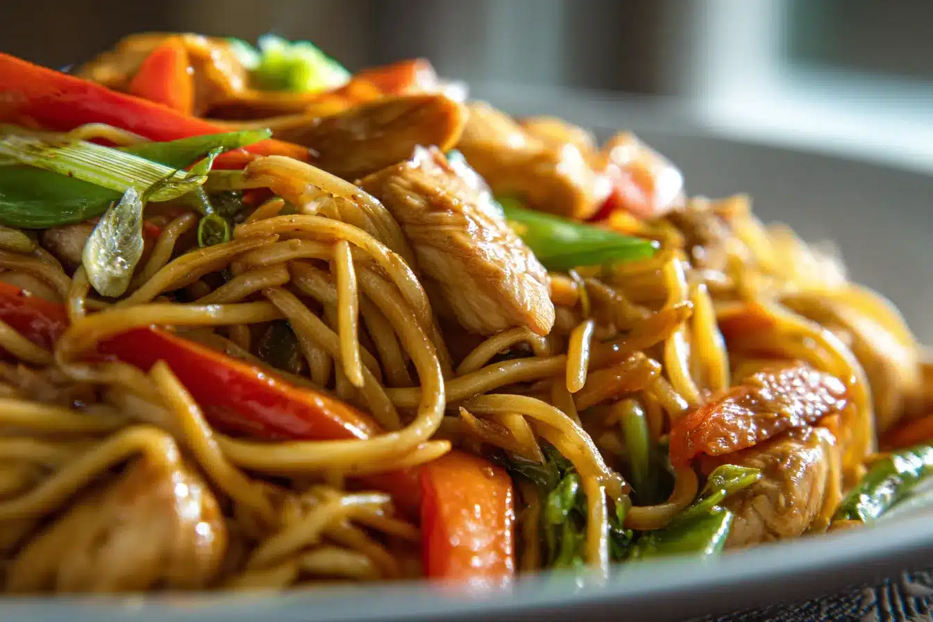 Flavorful Garlic Chicken Lo Mein with Crunchy Veggies Recipe 3 Garlic Chicken Lo Mein upscaled 68d9dc2fb00d1