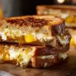 Irresistible Gourmet Caramelized Peach Brie Grilled Sandwiches 4 Gourmet Caramelized Peach and Brie Grilled Sandwiches