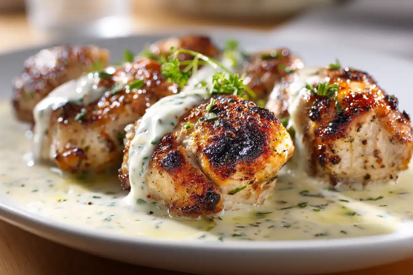 Irresistible Grilled Chicken Bites with Creamy Garlic Sauce 4 Grilled Chicken Bites with upscaled 68bd66a29062c