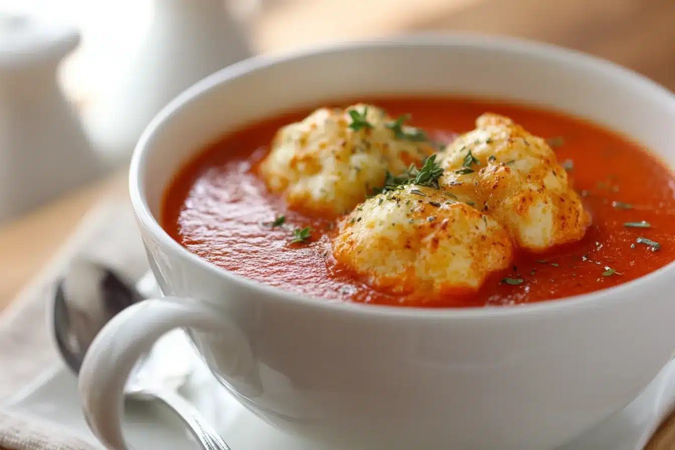 Irresistible Hearty Tomato Soup w Cheddar Bay Dumplings 2 Hearty Tomato Soup with upscaled 68c7757c7b52b