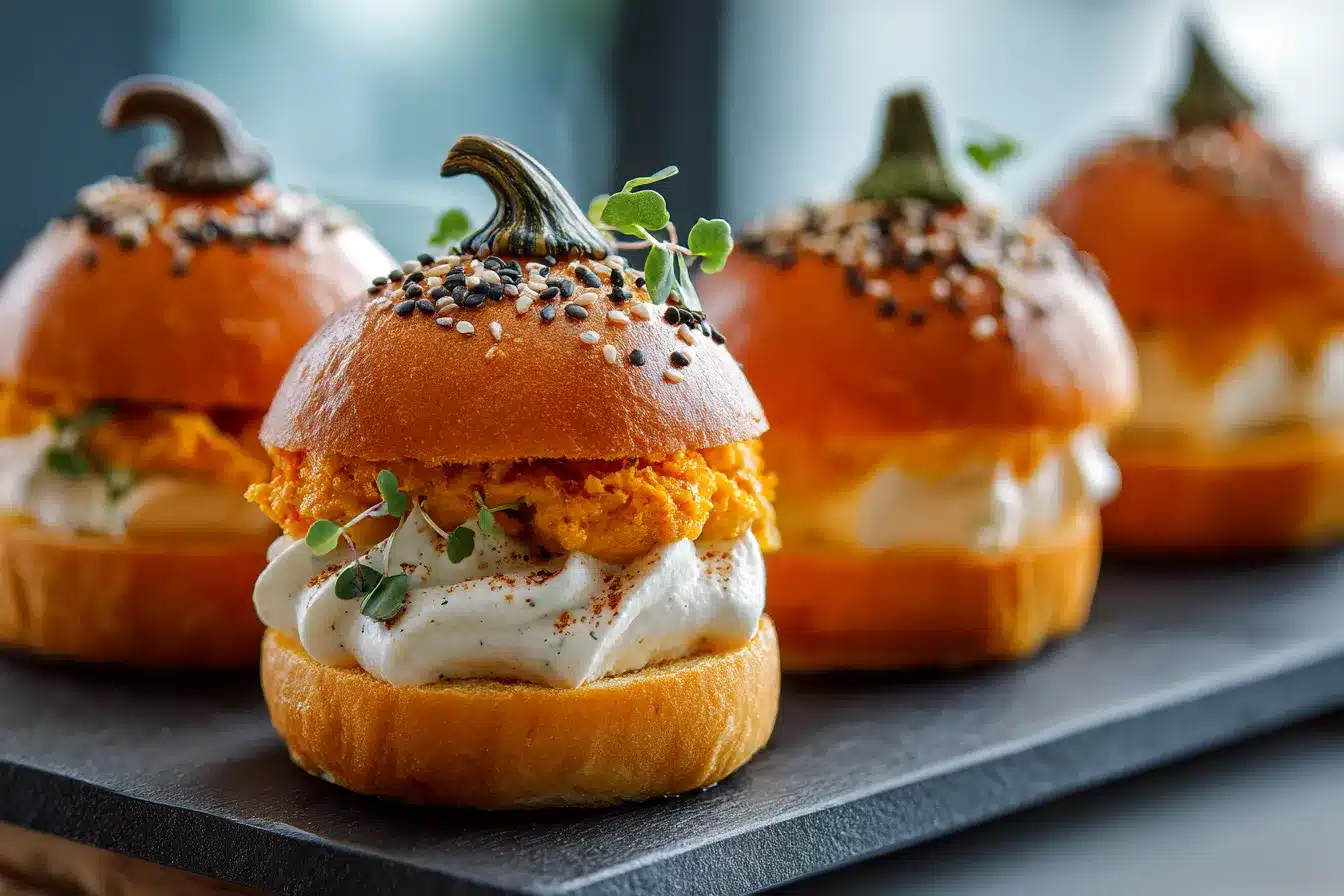 Delectable PumpkinShaped Sliders Spooky Fun Treats