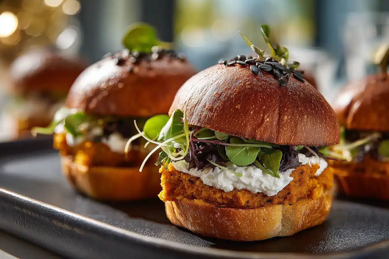 Delectable PumpkinShaped Sliders Spooky Fun Treats 2 Pumpkin Shaped Sliders upscaled 68c0f92b14cfb
