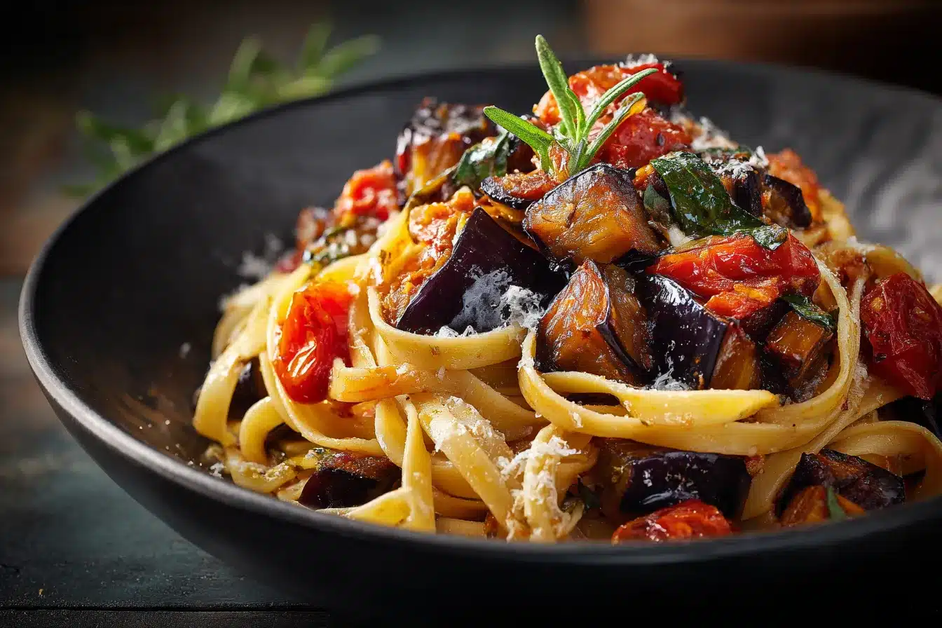 Luscious Roasted Eggplant Pasta A Flavorful Delight 1 Roasted Eggplant Pasta upscaled 68b6faba31394